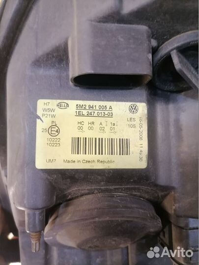 Фара левая галоген Volkswagen Golf 5 +