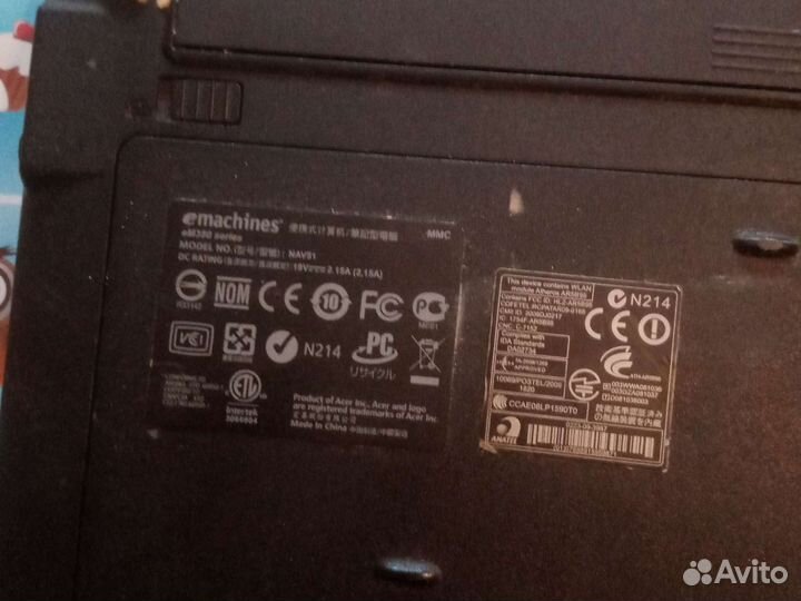 EMachines eM350 series нетбук