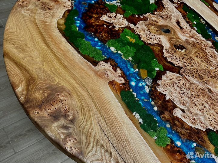 Стол из смолы, стол река, стол из эпоксидной смолы