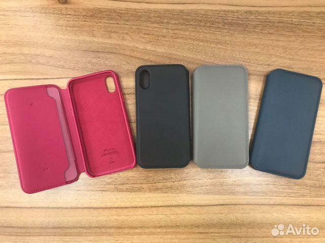 Чехол-книжка Apple iPhone X, кожа