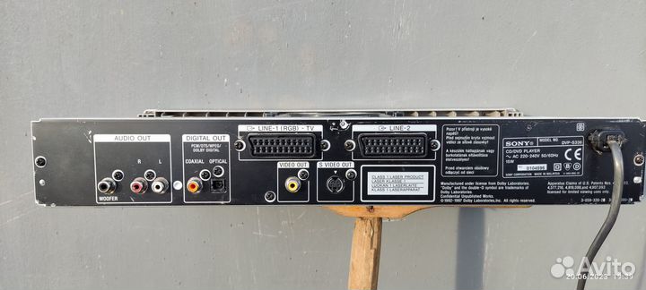 Sony CD/DVD player model DVP-S336