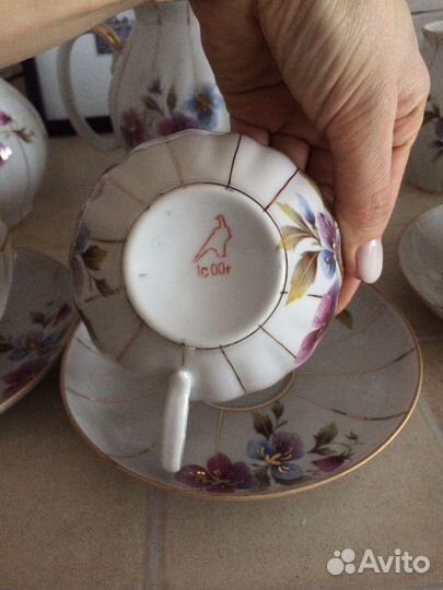 Сервиз чайный дулево анютины глазки