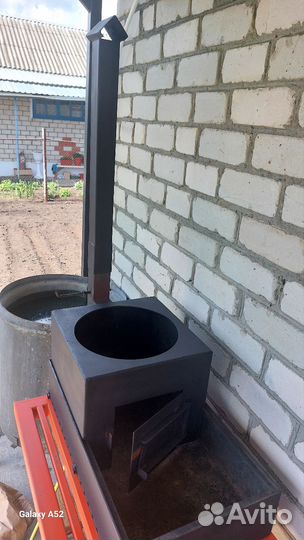 Мангал с печью под казан
