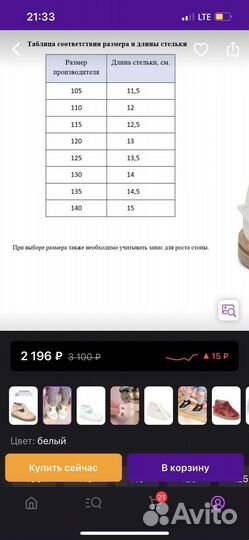 Сандалии для девочки