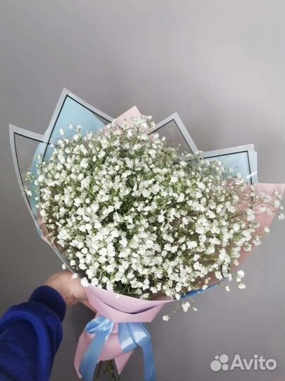 Букеты из гипсофилы на 1 сентября