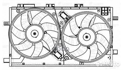 Вентилятор радиатора opel insignia 08- 2.0T/2.0D