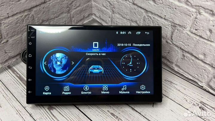 Магнитола 2 din, камера, GPS