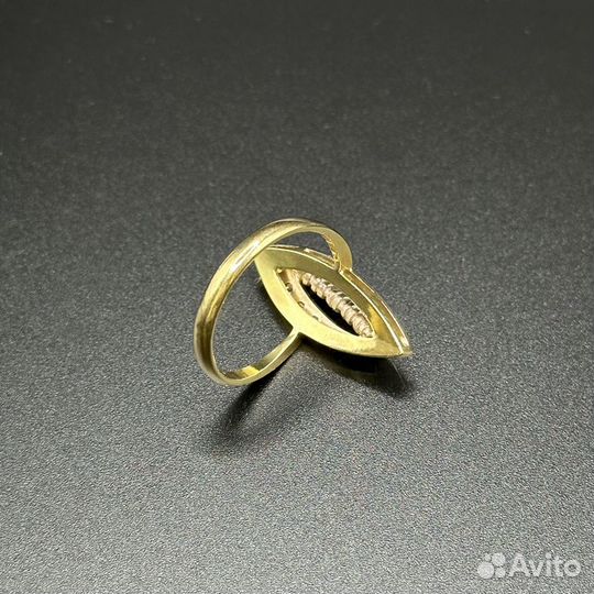 Золотое кольцо Маркиз с бриллиантами 0,75 ct СССР