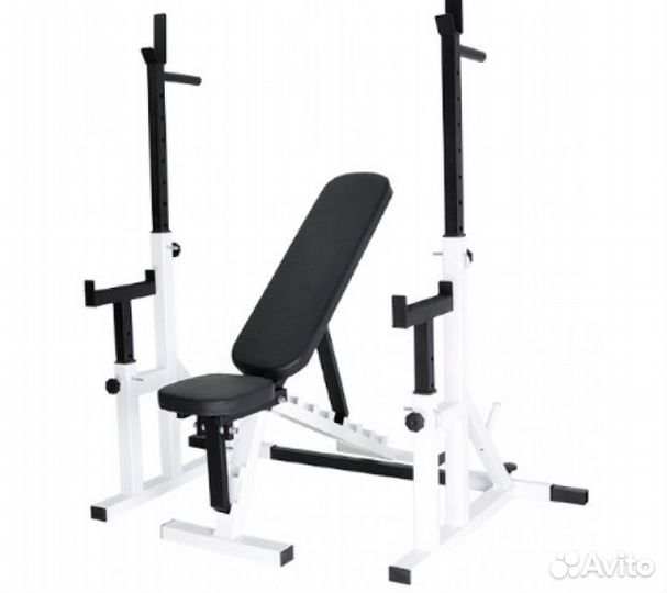 Скамья и стойка для жима комплект силовой набор