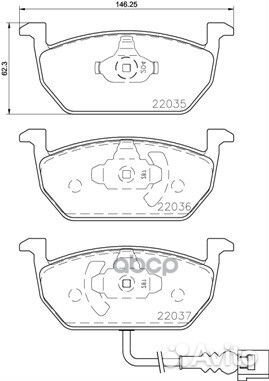 Колодки тормозные дисковые перед P85137 Brembo