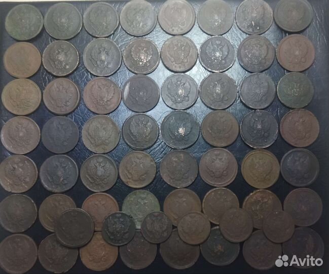 51штук царские медные 2 и 1 копейки