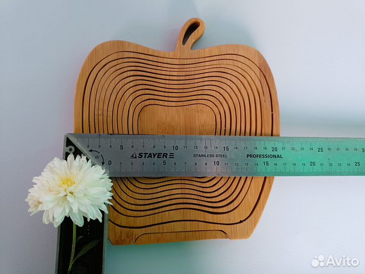 Ваза для фруктов раскладная деревянная Фруктовница