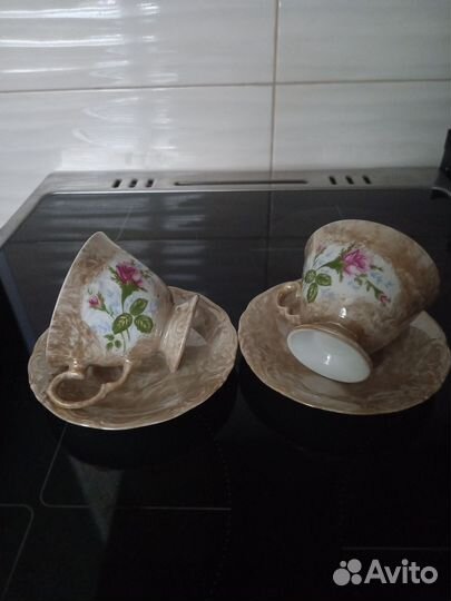 Чайная пара фарфор новая