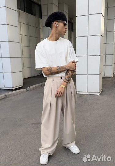 Брюки широкие