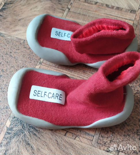 Тапочки-носочки с резиновой подошвой