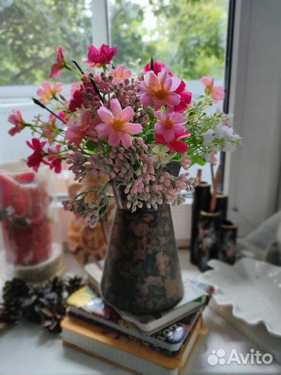 Ваза, кувшин металл, жесть, стекло