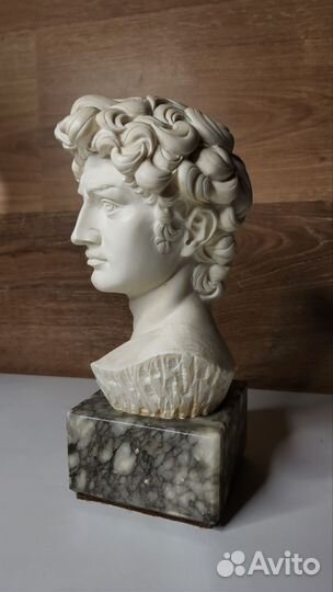 Бюст Давид Микеланджело алебастр / мрамор