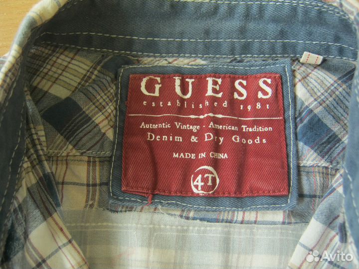 Рубашка guess на 3-4 года