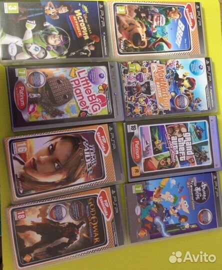 Диски на Sony psp2