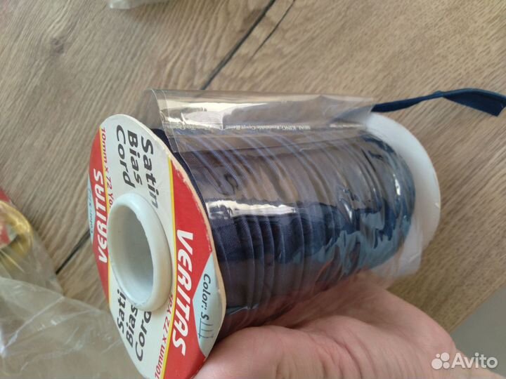 Кант атласный темно синий