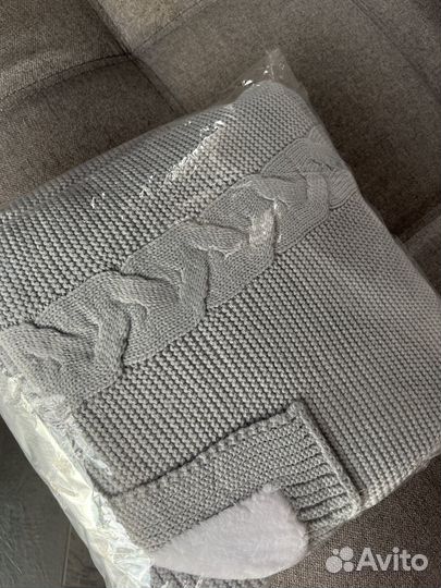 Вязанный плед детский новый