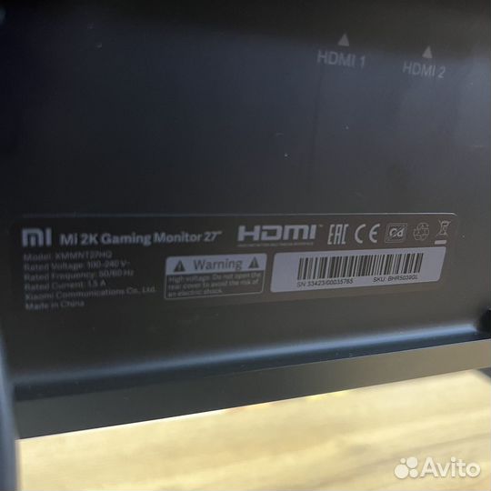 Монитор xiaomi mi 2k gaming 27