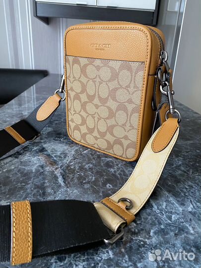 Сумка мужская Coach натуральная кожа