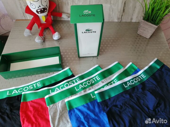 Трусы мужские из 5 штук Lacoste