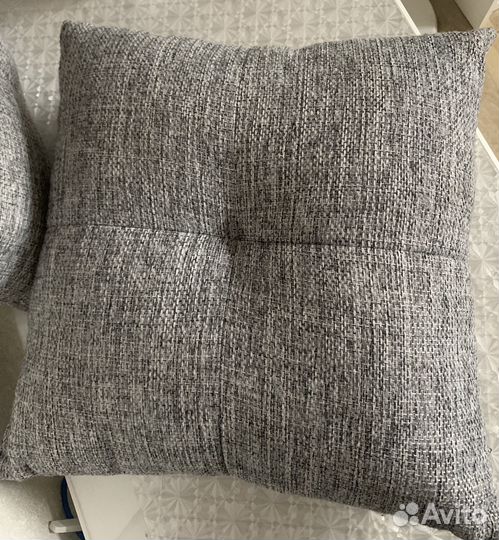 Подушка декоративная на кровать из рогожки 40*40 с