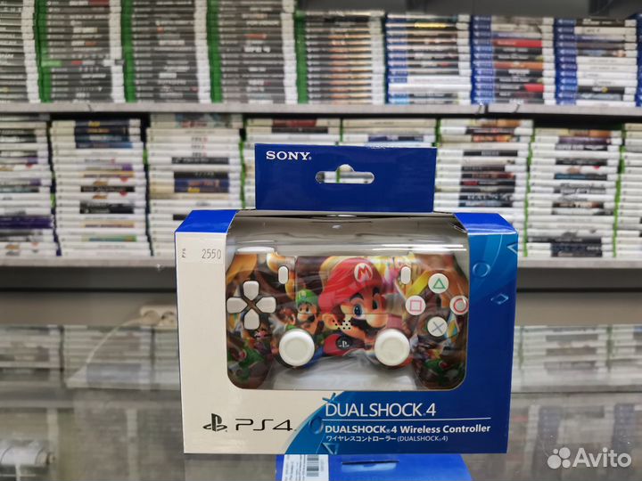 Джойстик PS4 Dualshock 4 Марио