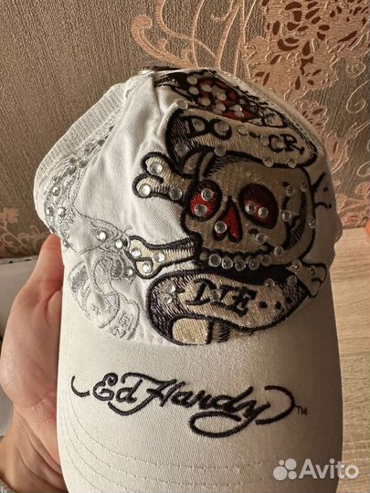 Бейсболка кепка ED Hardy / Ed hardy cap white
