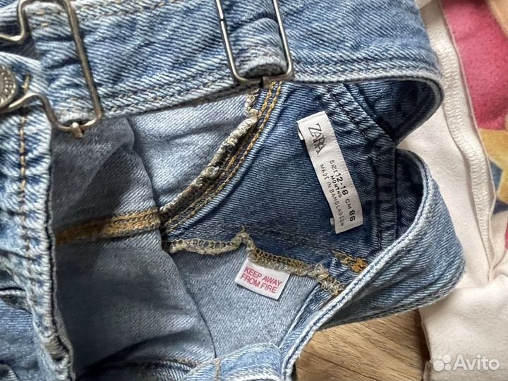 Zara джинсы, комбинезон, кофта и толстовка