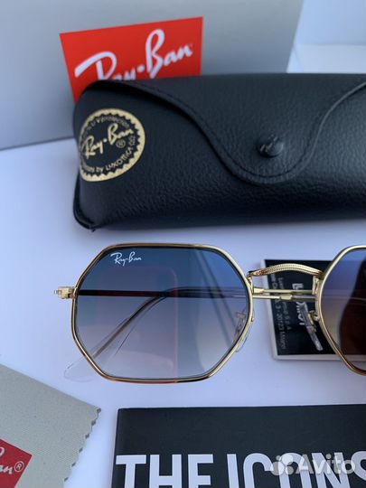 Очки Ray Ban Octagonal голубые