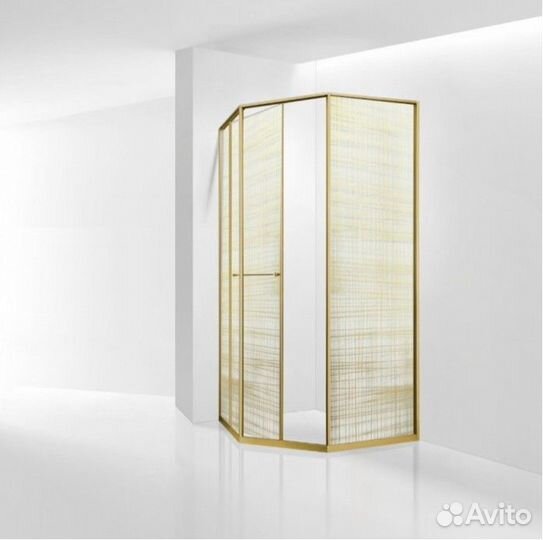 Душевой уголок RGW Stilvoll SV-82Gb R 100x100 золотая вуаль