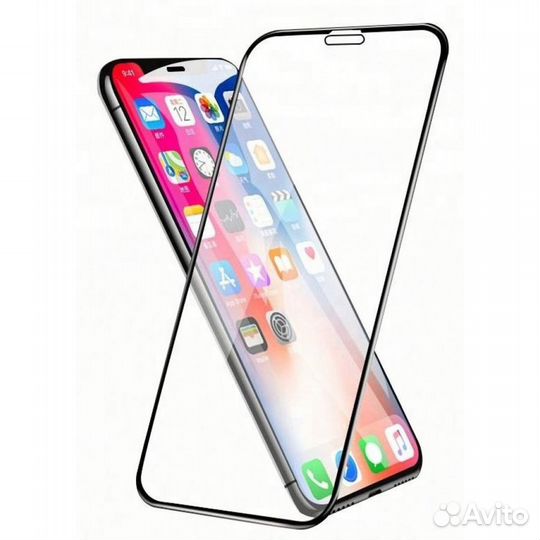Защитное стекло 9D для iPhone XR/iPhone 11 черный