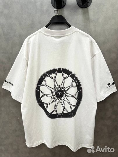 Футболка Balenciaga Avtomobili оверсайз топ 2025