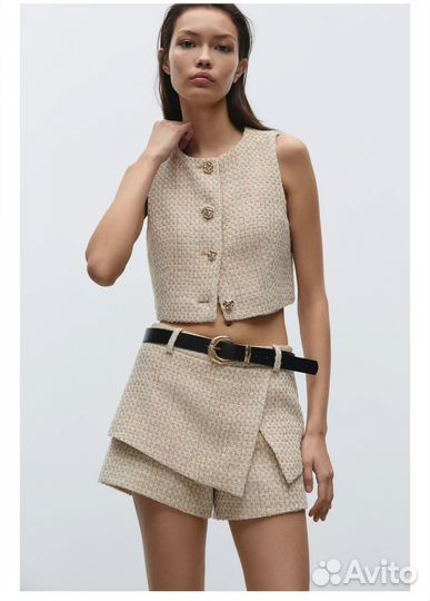 Костюм жилетка и шорты zara
