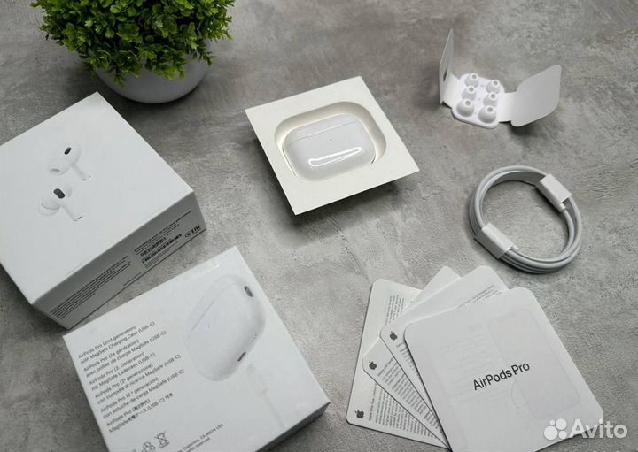 Airpods pro 2 с шумоподавлением type-c подарок