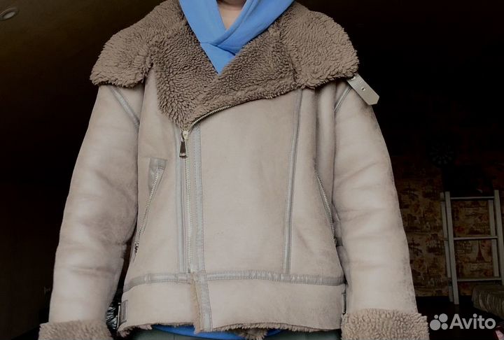 Дубленка авиатор женская