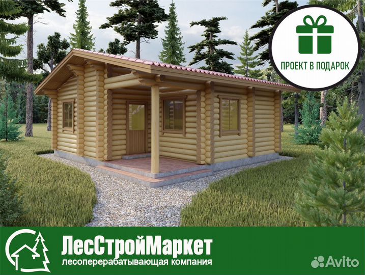 Срубы домов, бань, беседок и построек