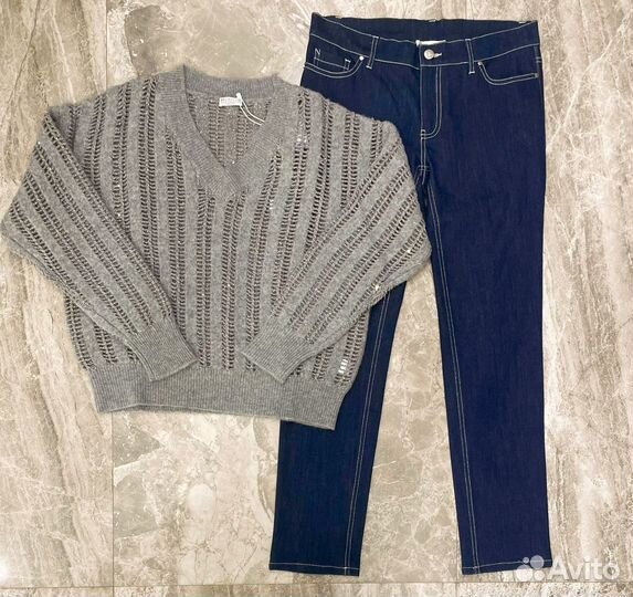 Джинсы свитер brunello Cucinelli