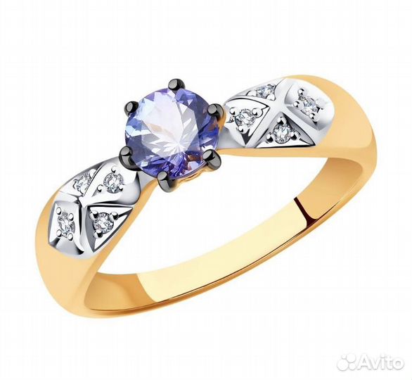 Кольцо с бриллиантом