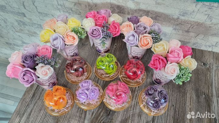 Букеты из мыльных цветов