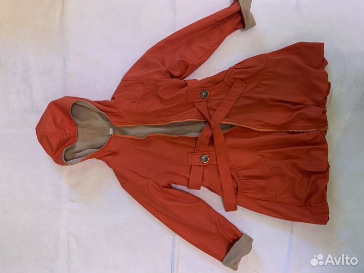 Плащ детский для девочки на флисе