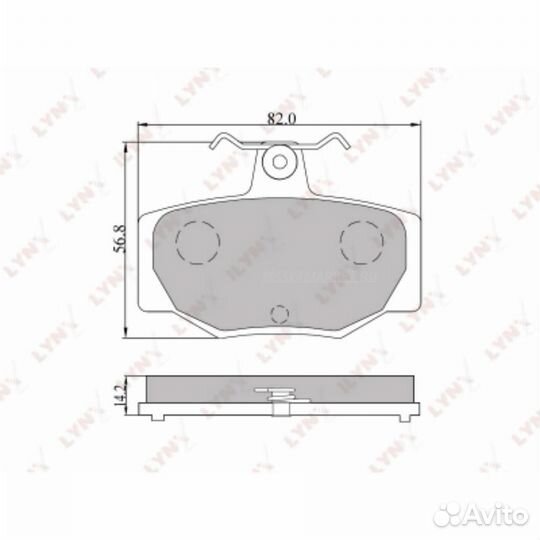 Lynxauto BD-5736 Колодки тормозные дисковые зад