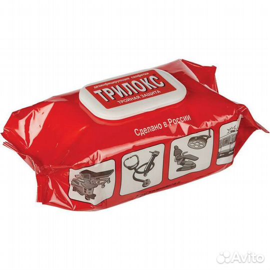 Дезинфицирующие салфетки Трилокс 120Шт Аживика