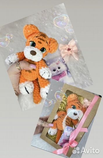 Вязаный плюшевый котенок и другие