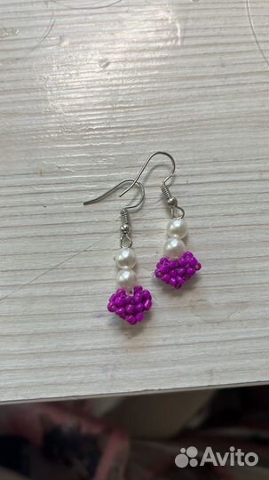 Сережки из бисера