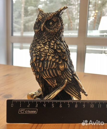 Бронзовая статуэтка «Сова на книгах»