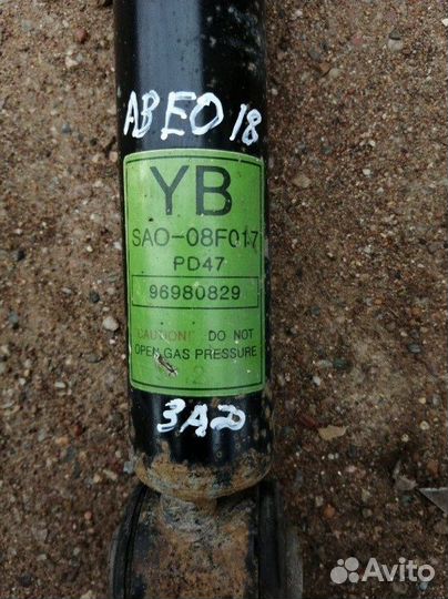 Амортизатор задний Chevrolet Aveo T250 B12D1 2009